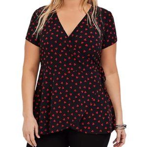 Torrid Heart Knit Wrap Top